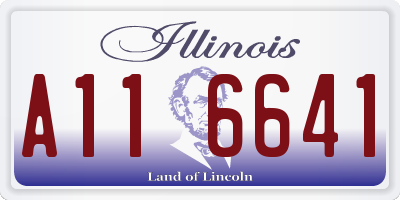 IL license plate A116641