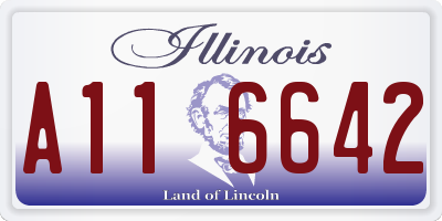 IL license plate A116642