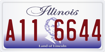 IL license plate A116644