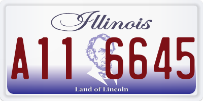 IL license plate A116645