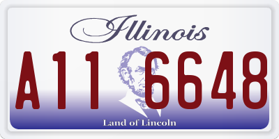 IL license plate A116648