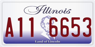 IL license plate A116653