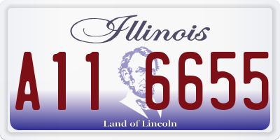 IL license plate A116655