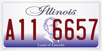 IL license plate A116657