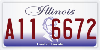 IL license plate A116672