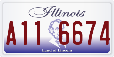 IL license plate A116674