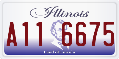 IL license plate A116675