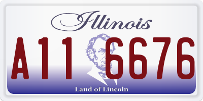 IL license plate A116676