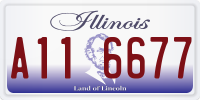 IL license plate A116677