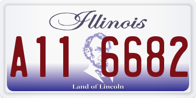 IL license plate A116682