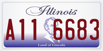 IL license plate A116683