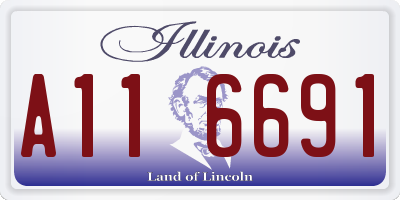 IL license plate A116691