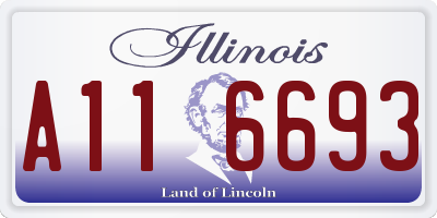 IL license plate A116693
