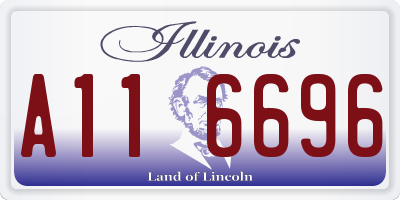 IL license plate A116696