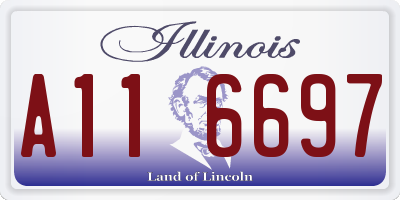 IL license plate A116697