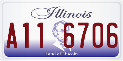 IL license plate A116706