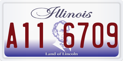 IL license plate A116709