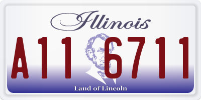 IL license plate A116711
