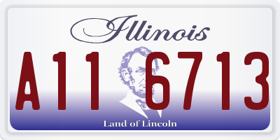 IL license plate A116713