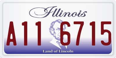 IL license plate A116715