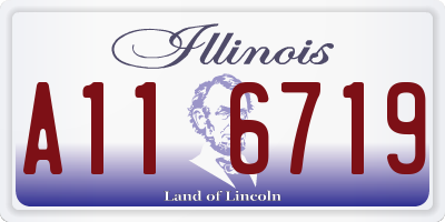 IL license plate A116719