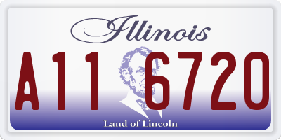 IL license plate A116720