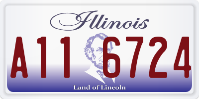 IL license plate A116724