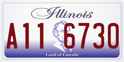 IL license plate A116730