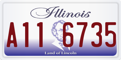 IL license plate A116735