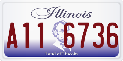 IL license plate A116736