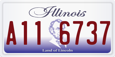 IL license plate A116737