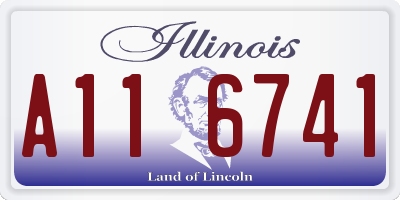 IL license plate A116741
