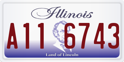IL license plate A116743