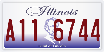 IL license plate A116744