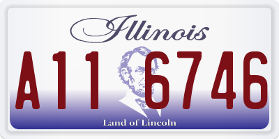 IL license plate A116746