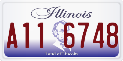 IL license plate A116748