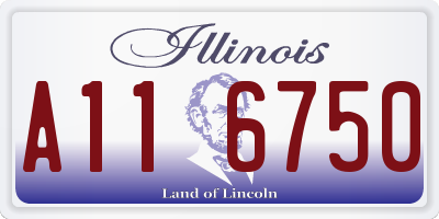 IL license plate A116750