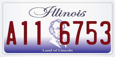 IL license plate A116753