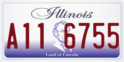 IL license plate A116755