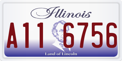 IL license plate A116756