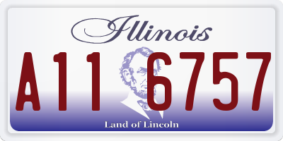 IL license plate A116757