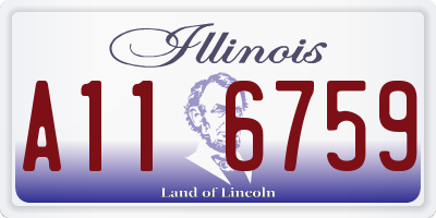 IL license plate A116759
