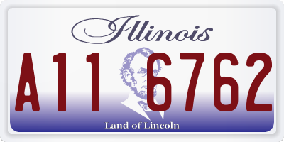 IL license plate A116762
