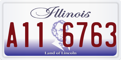 IL license plate A116763