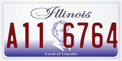 IL license plate A116764