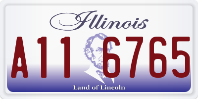 IL license plate A116765