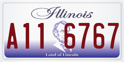 IL license plate A116767