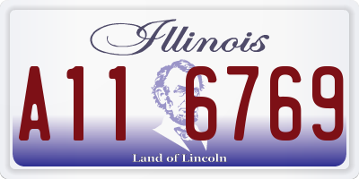 IL license plate A116769