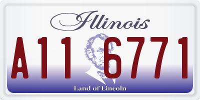 IL license plate A116771