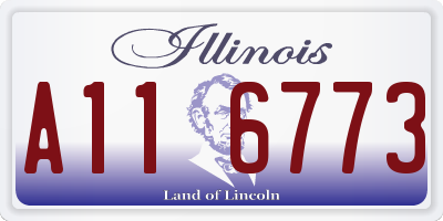 IL license plate A116773